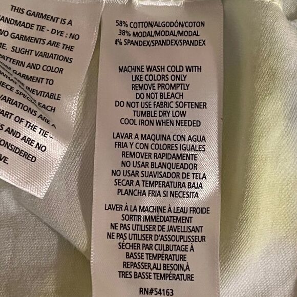 Calvin Klein Women's Lime Zest Tie Dye Cropped T-Shirt Small NWT - Picture 8 of 8